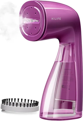 Vista 12 de HiLIFE Vaporizador para ropa, diseño portátil de mano, gran capacidad de 8.1 fl oz, 700 W, fuerte vapor penetrante, elimina las arrugas