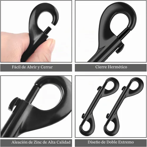Vista 6 de ERKOON Ganchos extra grandes de 4-7/10 pulgadas de doble extremo, capacidad de carga de 220 libras, clips de aleación de zinc de doble cara