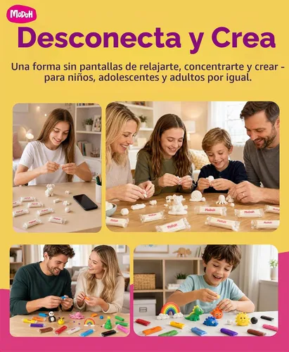 Vista 8 de Arcilla de modelado de 12 colores que no se seca, cada una de 1.76