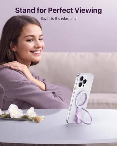Vista 2 de andobil [2025 Estabilidad Sin Igual] Soporte Magnético para Teléfono con Anillo de Agarre para MagSafe Compatible con Accesorios MagSafe para iPhone