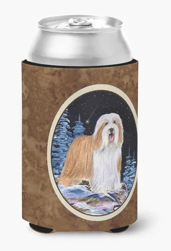 Vista 200 de Caroline's Treasures SS8447CC Starry Night English Bulldog - Enfriador para latas o botellas, lavable, funda plegable con aislamiento para bebidas
