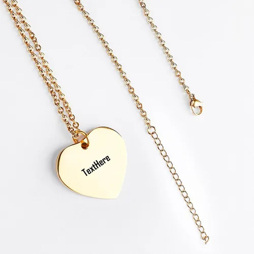 Vista 3 de VAPK Collar personalizado con nombre de corazón Collares personalizables para mujer, joyería moderna y delicada que no se deslustra