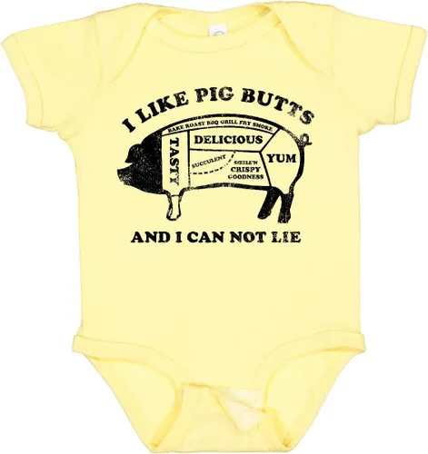 Vista 24 de inktastic Body para bebé I Like Pig Butts Blanco