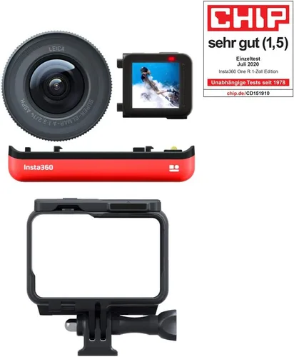 Vista 3 de Insta360 ONE R Edición de 1 pulgada Co-Engineered - Cámara de acción de 5.3K 30fps con sensor de 1 pulgada, 4K 60fps, estabilización, IPX8