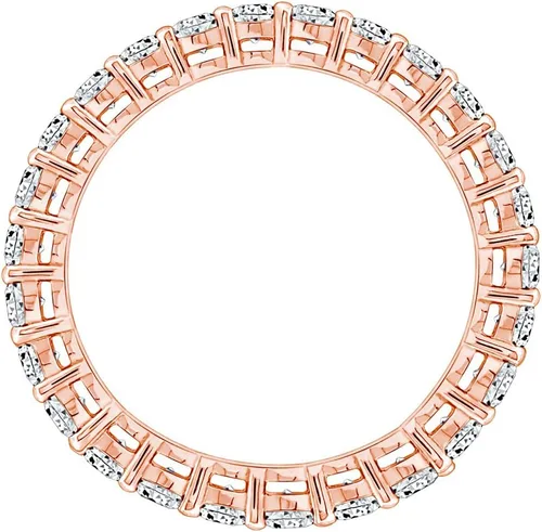 Vista 10 de Amazon Essentials Anillo de plata de ley chapada en platino o oro con circonita cúbica redonda de elementos infinitos