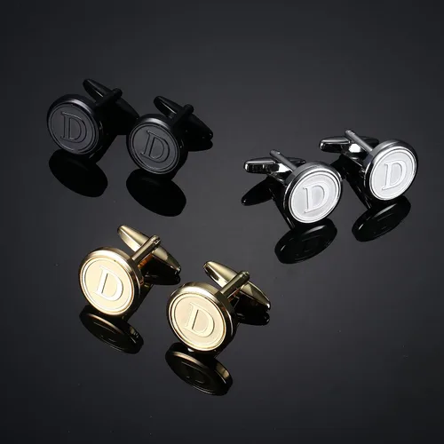 Vista 7 de LOLIAS 3 pares de gemelos con iniciales para hombre, juego de gemelos clásicos para hombre, estilo casual a formal, con caja de regalo, gemelos
