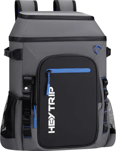 Vista 15 de Heytrip Backpack Cooler Insulated Waterproof Leakproof Lunch Bag 36/54 Cans Blanco