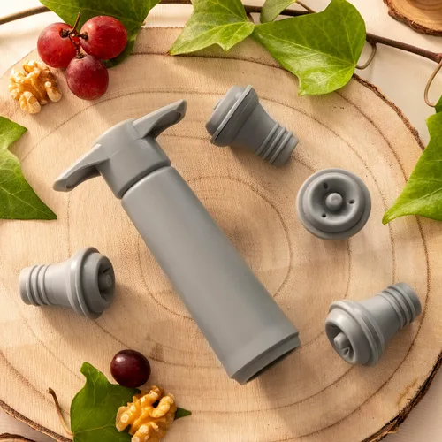Vista 6 de Bomba de Vacío y Tapones para Vino Winuum InnovaGoods (4 tapones)