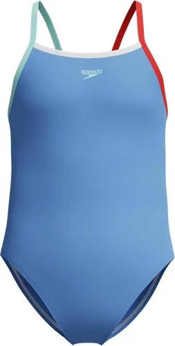 Vista 13 de Speedo Traje de baño de una pieza para niña con tiras finas Azul (Blue Print)
