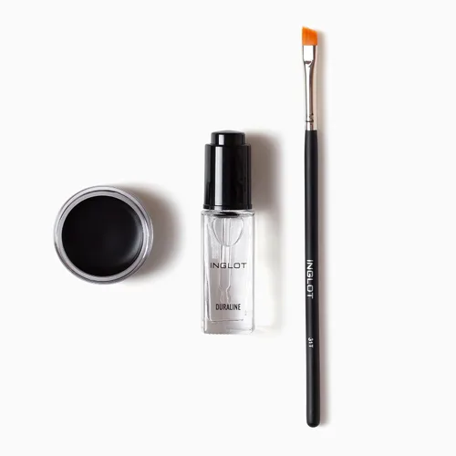 Vista 4 de Inglot Eye Essentials Set Duraline + AMC Eyeliner Gel 77 + Brocha de Maquillaje 31T