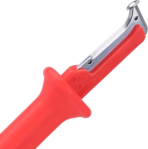 Vista 8 de Cuchillo pelacables Cuchillo Rojo Acero Inoxidable Pp 1 Pc Cable de Aislamiento Eléctrico Cortador Cortador de Mango Aislado Herramienta Con Rojo