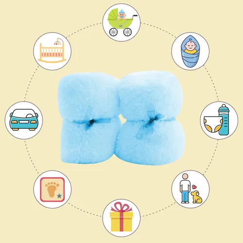 Vista 6 de Ease Cubs Paquete de 2 Envolturas de Arrullo de Felpa Sherpa Ultra Cálidas para Bebé - Artículos Esenciales Imprescindibles para Recién Nacidos