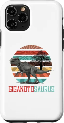 Vista 28 de Funda para iPhone 11 Pro Max Giganotosaurus Retro T rex dinosaurio prehistórico para el Día del Padre