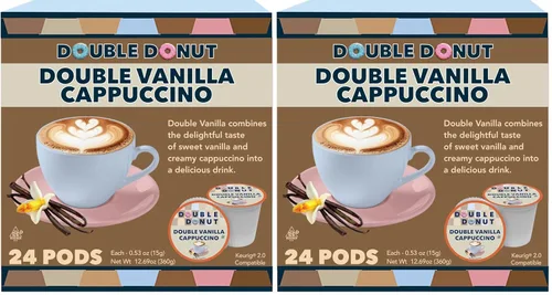 Vista 19 de Double Donut Coffee Cápsulas de Café Half Caff, Cápsulas de Café de Media Cafeína de Porción Individual para Cafeteras Keurig K Cup, Tostado Medio