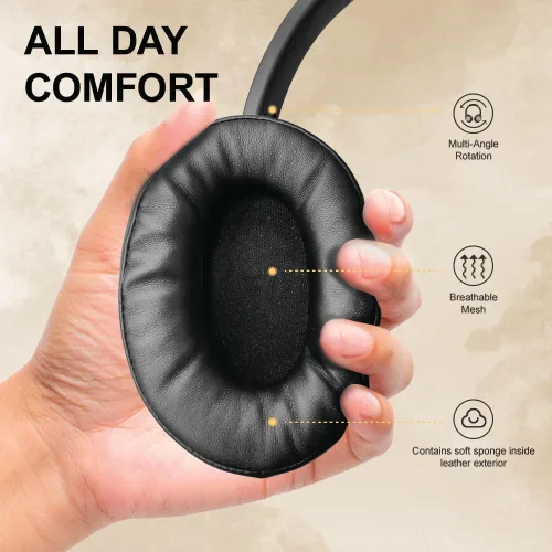 Vista 3 de Soul Ultra Wireless 2 - Auriculares Bluetooth inalámbricos sobre la oreja, diseño plegable con cómodas almohadillas de proteína, carga rápida USB-C