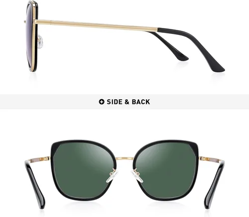 Vista 4 de gafas de sol polarizadas ojo de gato para las mujeres señoras marca tendencia sol gafas UV400