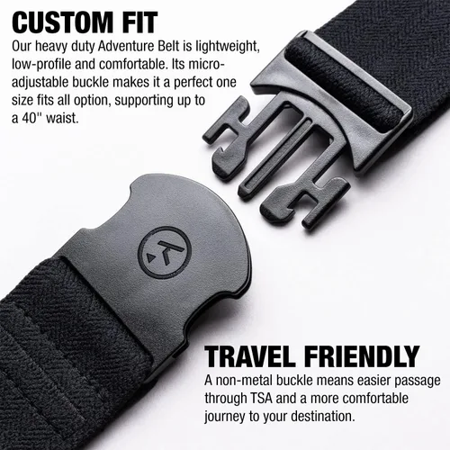 Vista 3 de Arcade The Original Unisex Adventure Belt, Repreve Elastic Webbing, Non-Metal Travel Friendly Buckle
