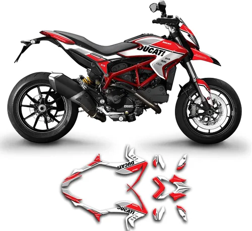 Vista 27 de Kit de adhesivos personalizados para Hypermotard Hyperstrada 821 2013 2014 2015 2016, DCTHYMS1318003-KO