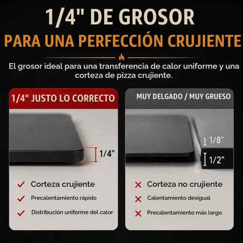 Vista 5 de Hisencn Acero para hornear piedra de pizza cuadrada de 13 x 13 pulgadas