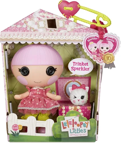 Vista 5 de Lalaloopsy Littles Doll - Gatija con chispas y bolas de hilo para mascotas, muñeca de princesa de 7 pulgadas con atuendo rosa y accesorios, juego