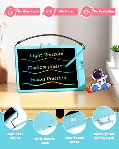 Vista 6 de ORSEN Tableta de escritura LCD de 10 pulgadas para niños, almohadilla de dibujo colorida y juguete educativo, regalo para niños y niñas de 3 a 6 años