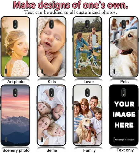 Vista 6 de Styletify Funda de teléfono personalizada para Nokia C21, funda de silicona a prueba de golpes, funda de teléfono personalizada de caramelo suave