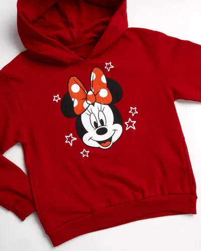 Vista 2 de Disney Sudadera con capucha de Minnie Mouse para niñas - Playwear Fleece Pullover (talla 2T-7)