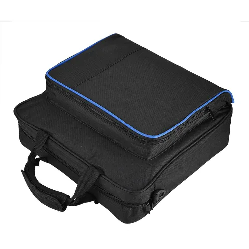 Vista 8 de Diyeeni PS4 Pro bolsa de transporte, impermeable, a prueba de golpes, sistema de juego, funda de viaje protectora con correa ajustable