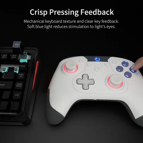 Vista 4 de Iesooy Controlador de interruptor, controladores inalámbricos Switch Pro para SwitchSwitch LiteSwitch OLEDSteam deck, Switch Remote Gamepad con 7