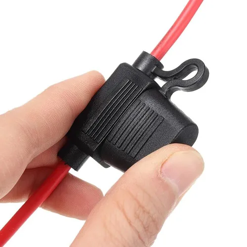 Vista 8 de Paquete de 5 fusibles de coche 14 AWG ATC/ATO 30 AMP en línea Fusible de hoja 0.5A 1A 2A 3A 4A 5A 7.5A 10A 15A 20A 25A 30A Soporte para automóvil