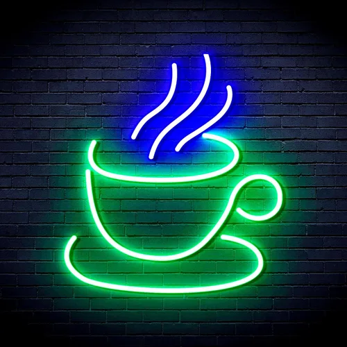Vista 10 de AdvPro Señal de neón LED de silicona de la flexión del té o del café - azul - st16s33-fnu0410-b