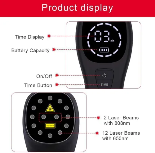 Vista 3 de Dispositivo de Luz Láser Frío Humano/Veterinario de KTS con Pantalla LED, Enfoca en Articulaciones y Músculos para Luz Infrarroja