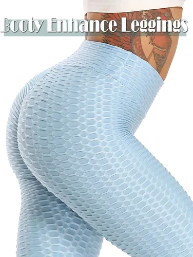 Vista 33 de SEASUM - Pantalones de yoga de cintura alta para mujer, con control de abdomen y realce de glúteos, leggings favorecedores para entrenar y correr