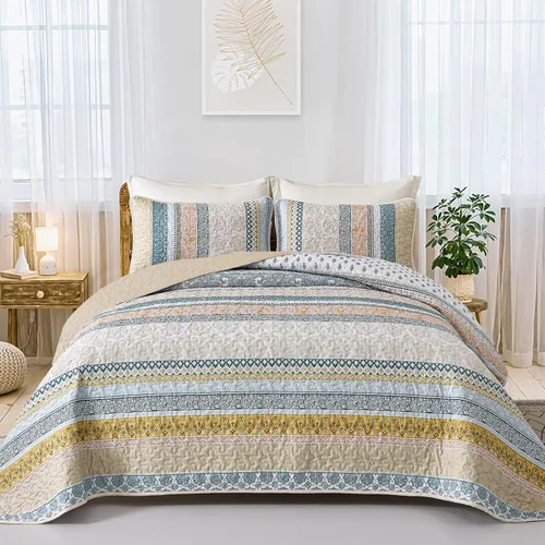 Vista 14 de WONGS BEDDING Juego de Edredón Boho Tamaño Full, Juego de Edredones Bohemios Grises de 3 Piezas, Juego de Ropa de Cama Cubrecama de Microfibra Negro