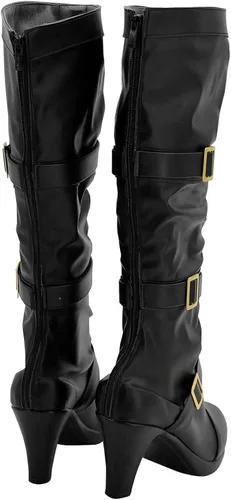 Vista 4 de Verycos Miu Iruma - Zapatos de cosplay para mujer, hasta la rodilla, disfraz de Halloween, unisex, para adultos