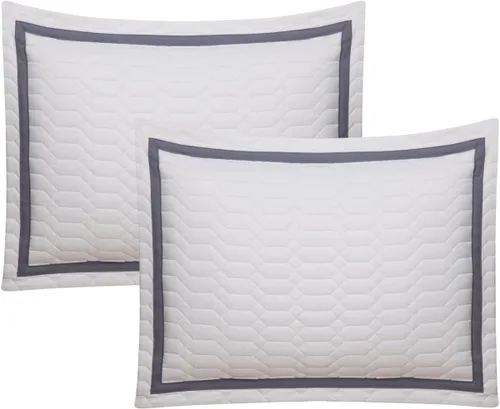 Vista 3 de Chic Home Juego de funda de edredón de mesa de 8 piezas, Queen, blanco (QS4844-AN)