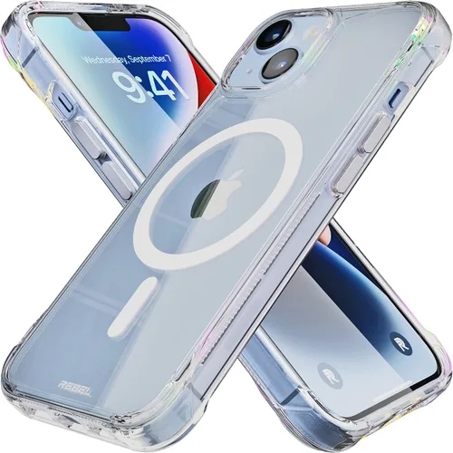 Vista 9 de Phone REBEL - Funda transparente para iPhone 14 Plus [Crystal Series Gen-4] Compatible con MagSafe Resistente, Antiarañazos, Sin Amarilleo
