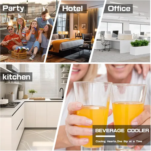 Vista 7 de Mini Refrigerador de 24 Latas - Refrigerador de Bebidas de 0.9 Pies Cúbicos con Puerta Reversible para Refrescos, Vino, Cerveza, Control