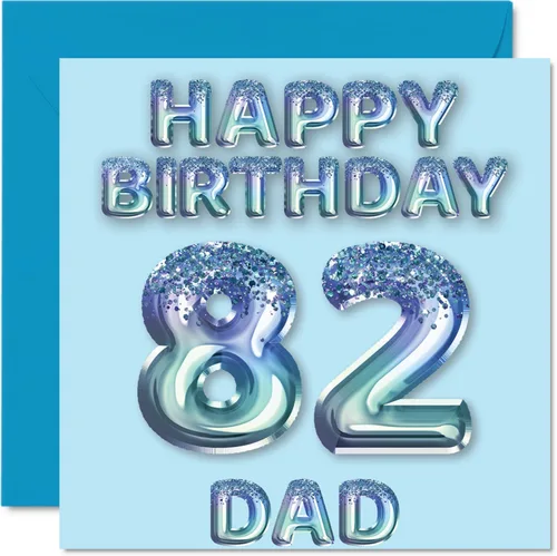 Vista 214 de Stuff4 Tarjeta de primer cumpleaños para niños, globo de fiesta con purpurina azul, tarjetas de feliz cumpleaños para niño de 1 año, nieto, hijo, 57