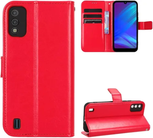 Vista 9 de Funda para Boost Mobile Celero 5G + Funda de piel con tapa para Boost Mobile Celero 5G Plus, color negro