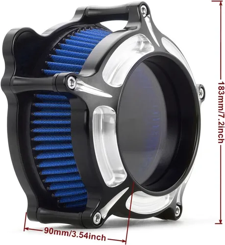 Vista 4 de Para filtro limpiador de aire de motocicleta Harley Davidson Sportster Touring Street Glide Road King Electra Dyna Softail entrada de aire