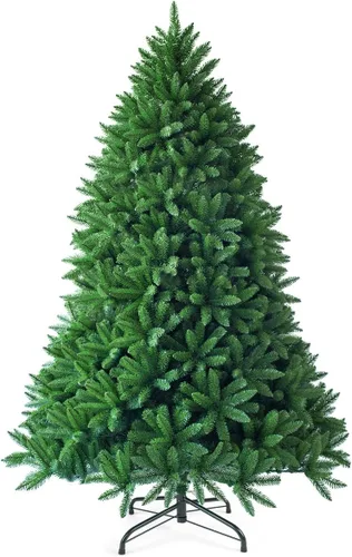 Vista 20 de HAPPYGRILL Árbol de Navidad artificial de 4 pies, árbol de Navidad sin Verde