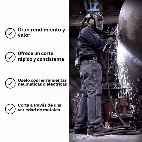 Vista 6 de 3M Rueda de Corte Plateada, 87458, T1, 3 x 0.035 x 3/8 pulgadas, Paquete de 25, Grano de Forma de Precisión, Corte de Tubería, Acero Inoxidable