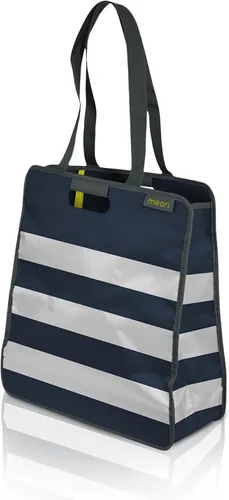 Vista 8 de meori Bolsa grande para mujeres u hombres, extra grande con bolsillo con cremallera, parte inferior dura, correas de hombro y asas de agarre