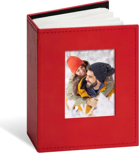 Vista 15 de Vienrose Álbum de fotos de 4 x 6 pulgadas con capacidad para 100 fotos, cubierta de piel sintética con 100 bolsillos horizontales, álbum de fotos