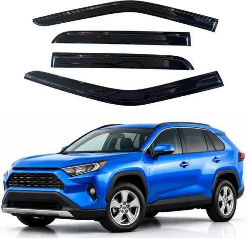 Vista 293 de Visera de ventana IG para Ford Focus Sedán y Hatchback 2012-2018, Protector de ventana lateral para lluvia y viento estilo Mugen, extra duradero