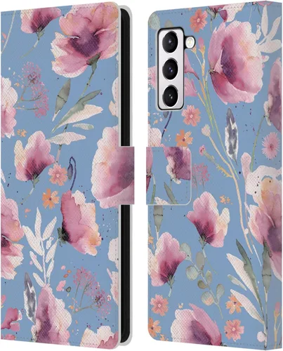 Vista 246 de Head Case Designs Officially Licensed Ninola Abstract Poppies Lilac Floral Leather Wallet Case Compatible with Samsung Galaxy A07 4G