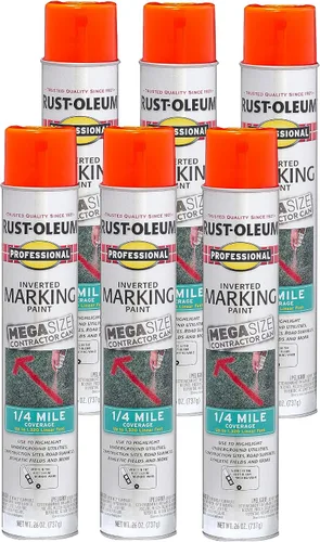 Vista 17 de Rust-Oleum 266575 Pintura en aerosol profesional de distancia 2X y marca invertida, 15 onzas, azul de precaución Utility Marking, Construction