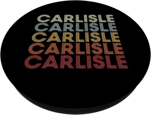 Vista 2 de Carlisle Massachusetts Carlisle MA Retro Vintage Text PopSockets Swappable PopGrip