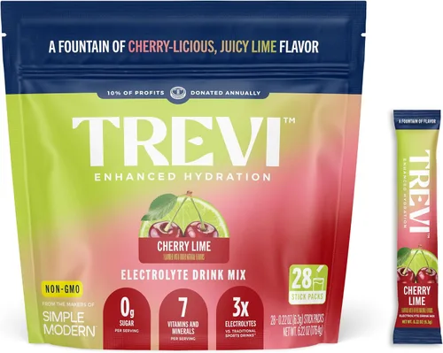 Vista 17 de TREVI Electrolytes Powder Packets, Sugar Free Hydration, Frost 20 Pack